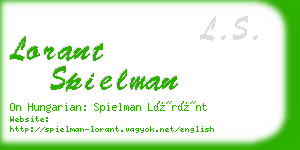 lorant spielman business card